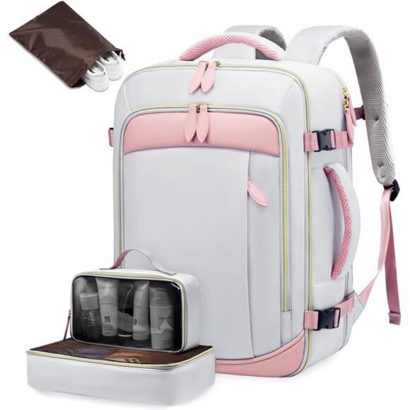 LOVEVOOK Travel Backpack for Women, 40L Carry On Backpack with 3 Packing main image 5